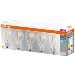 OSRAM LED-pære E27 Base CL A 7 W 4.000 K klar, 5
