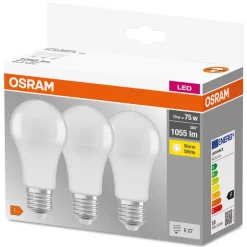 OSRAM LED-pære E27 Base CL A 10 W 2.700 K mat, 3