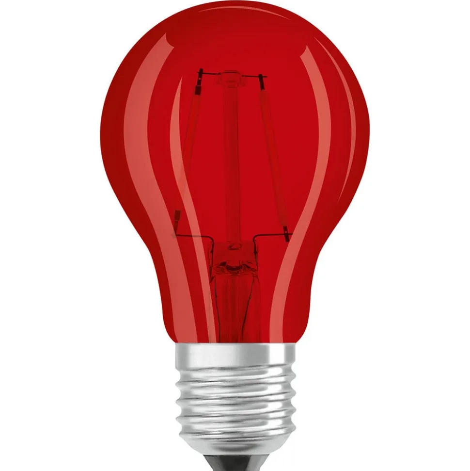 OSRAM LED-pære E27 Star Décor Cla A 2,5W, rød