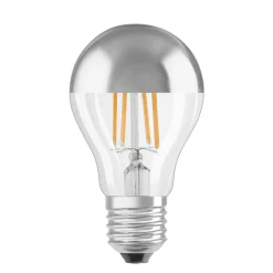 OSRAM LED-pære E27 6,5W Mirror sølv 2.700K