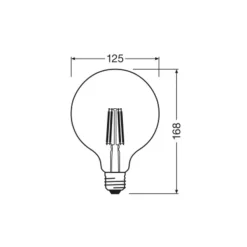 OSRAM LED-pære Globe G125 E27 7,2W Filament 4,000K