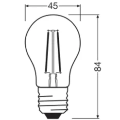 OSRAM LED-pære Tropfen P45, E27 1 W glødetråd 2.700 K