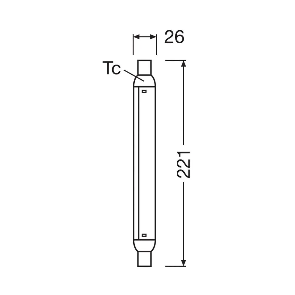 OSRAM LED-pærerør S15, S19, 22,1 cm, 4 W, 2.700 K