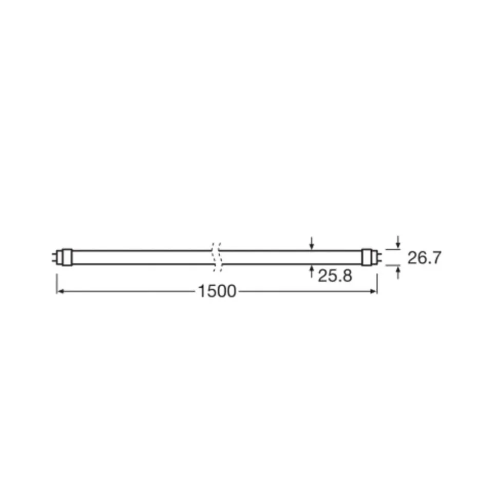 OSRAM LED-rørpære T8 17,6W energiklasse 840 150 cm