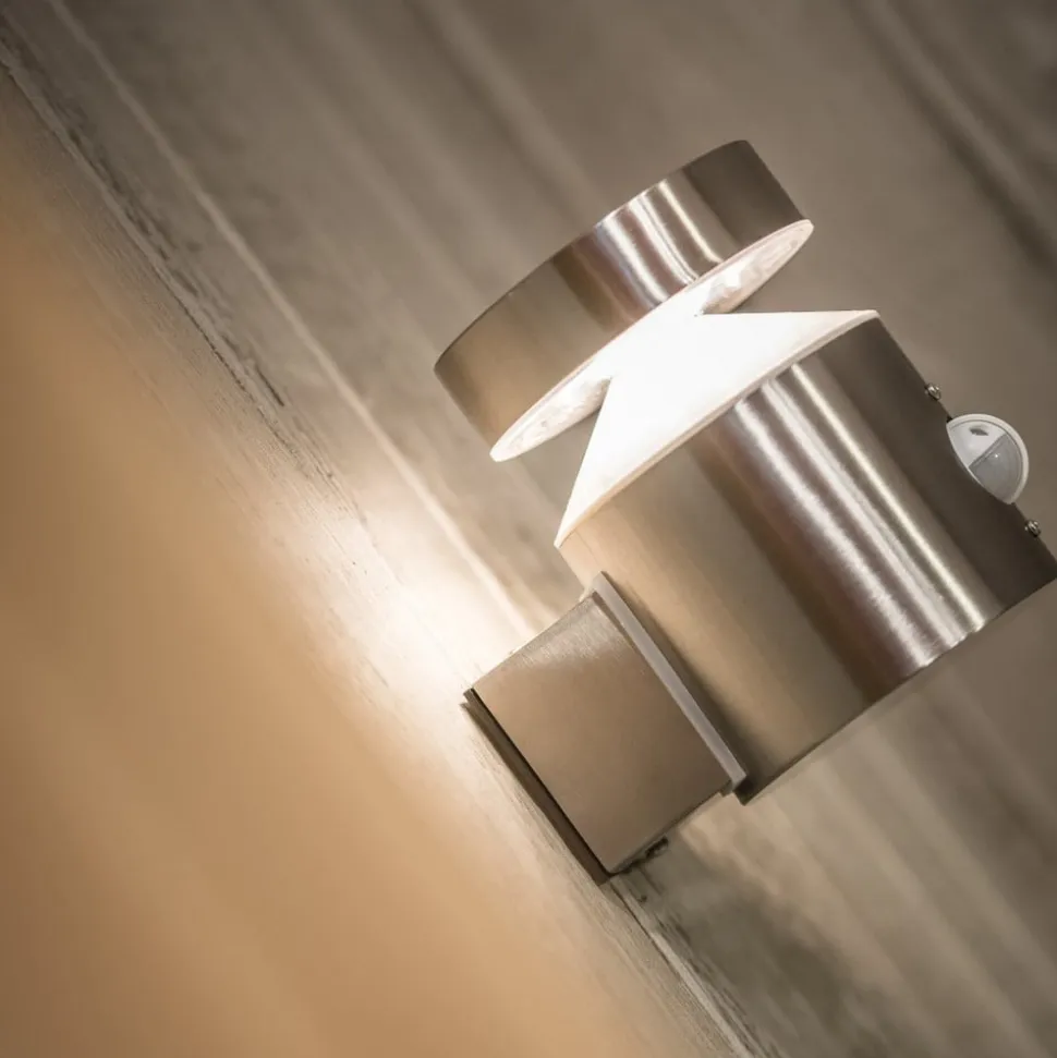 OSRAM LED-sensor-udendørs væglampe ENDURA STYLE CYLINDER, stål