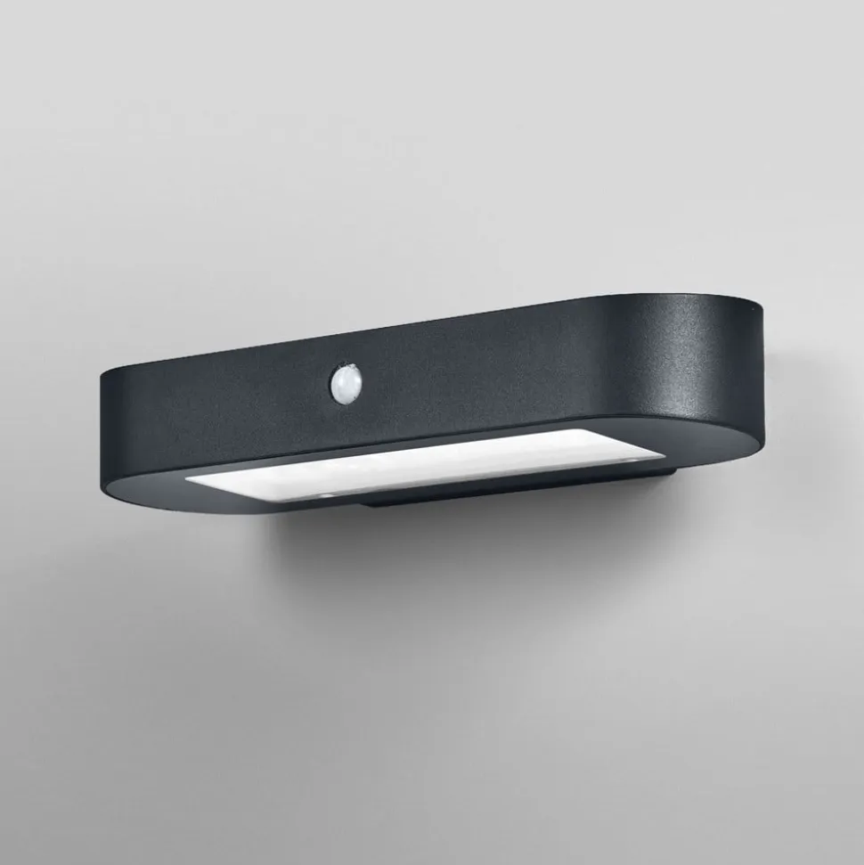 OSRAM LED-sensor-væglampe ENDURA STYLE SOLAR OVAL 34 cm 840