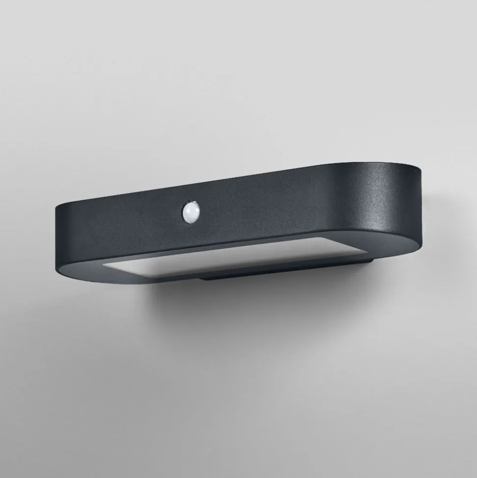 OSRAM LED-sensor-væglampe ENDURA STYLE SOLAR OVAL 34 cm 840