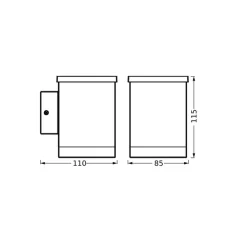 OSRAM LED-solcelle-udendørs væglampe ENDURA STYLE QUADRO, grafit