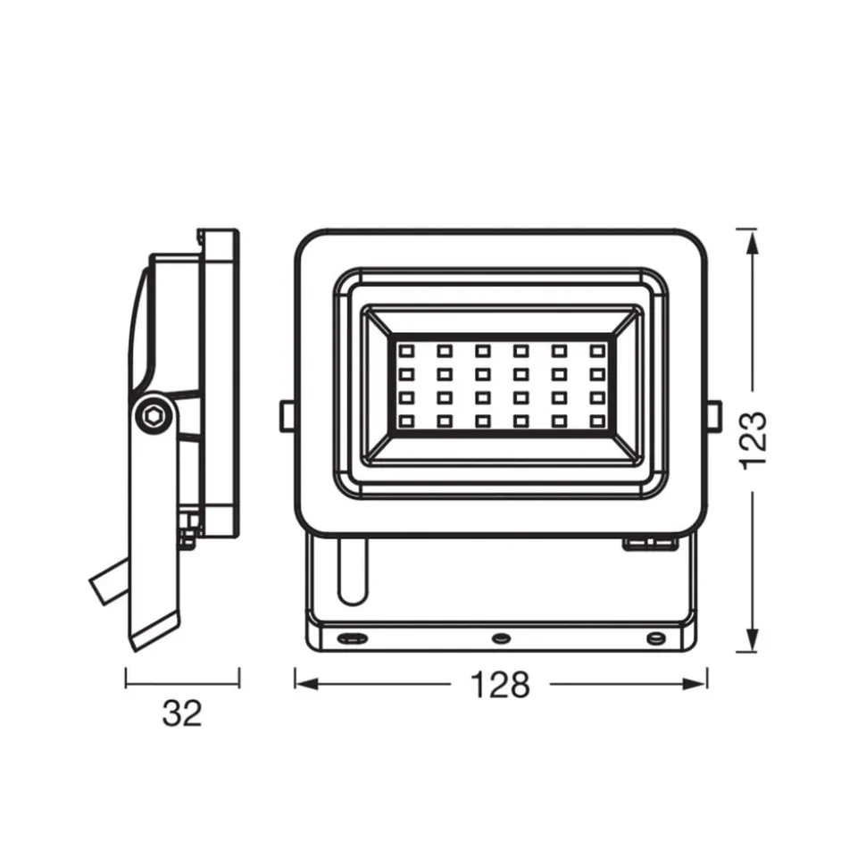 OSRAM LED-spotlight Floodlight EA, 5 W, IP65, sort, aluminium