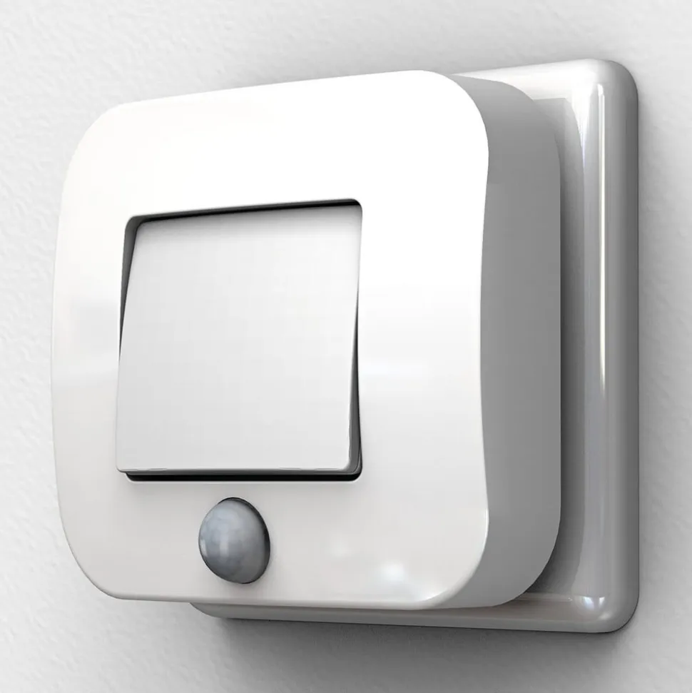 OSRAM LED-stikkontakt-natlampe LUNETTA HALL PIR-sensor hvid