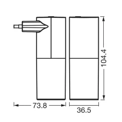 OSRAM LED-stikkontakt-natlampe LUNETTA FLARE sort Sensor