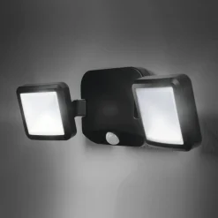 OSRAM LED-udendørs vægspot DOUBLE, sort 2 lyskilder, batteri