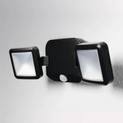 OSRAM LED-udendørs vægspot DOUBLE, sort 2 lyskilder, batteri