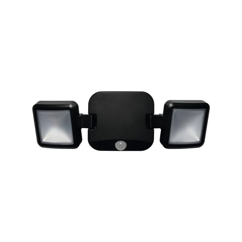 OSRAM LED-udendørs vægspot DOUBLE, sort 2 lyskilder, batteri
