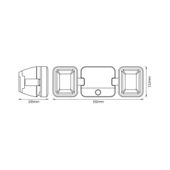 OSRAM LED-udendørs vægspot DOUBLE, 2 lyskilder, hvid, batteri