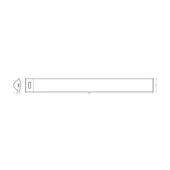 OSRAM LED-underskabsbelysning Linear Angle, sort, sensor, 35 cm