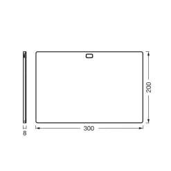 OSRAM LED-underskabsbelysning Panel 30 x 20 cm hvid CCT dæmpbar