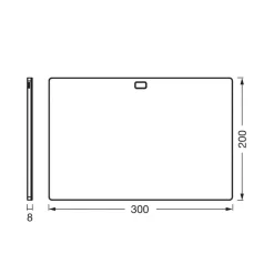OSRAM LED-underskabsbelysning Panel 30 x 20 cm sort CCT dæmpbar