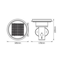 OSRAM LED-væglampe ENDURA STYLE SOLAR DOUBLE CIRCLE sort