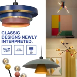 OSRAM loftlampe Decor Bubble, 3 lyskilder, stål, farvet, E27