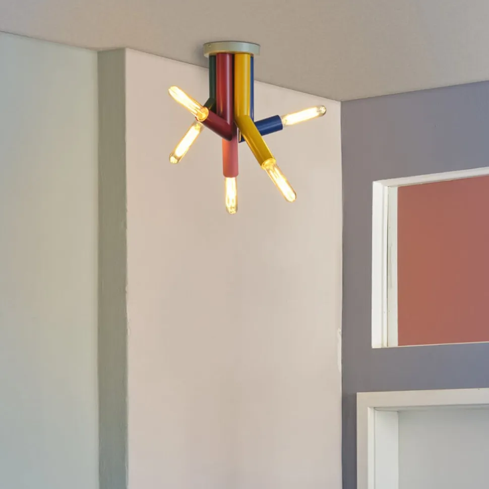 OSRAM loftlampe Decor Straw, 5 lyskilder, stål, farvet, E27