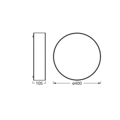 OSRAM loftlampe ORBIS PARIS, brun, Ø 40 cm, tekstil, E27