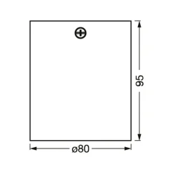 OSRAM loftspotter ROUND, hvid, Ø 8 cm, metal, GU10