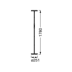OSRAM SMART+ WiFi LED-gulvlampe, sort, op/ned, RGB CCT