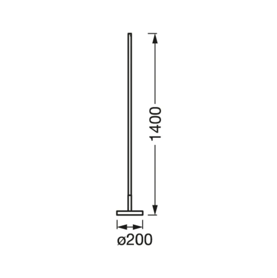 OSRAM SMART+ WiFi LED-gulvlampe ROUND sort 140 cm RGB CCT