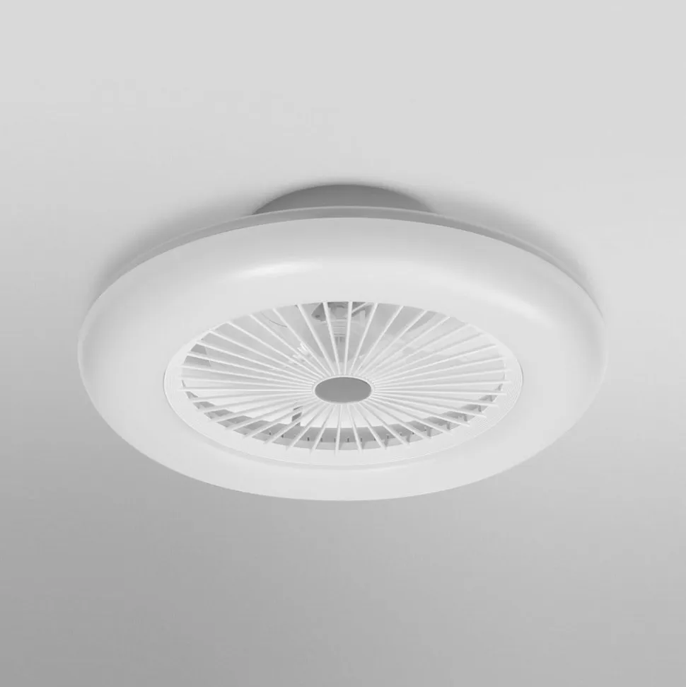 OSRAM SMART+ WiFi LED-loftventilator ROUND hvid, lydsvag, 55 cm