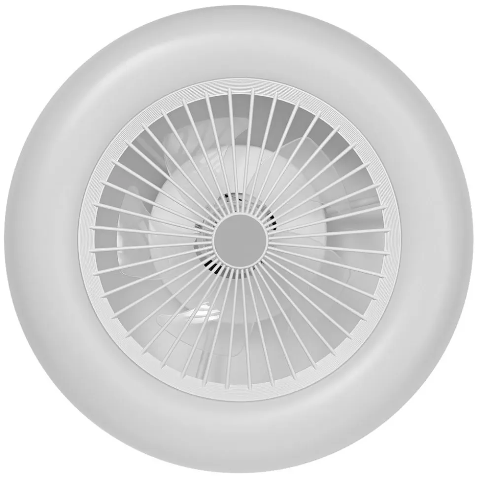 OSRAM SMART+ WiFi LED-loftventilator ROUND hvid, lydsvag, 55 cm