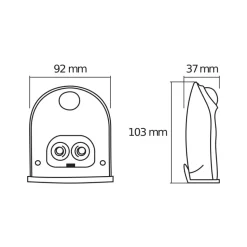 OSRAM udendørs LED-væglampe DOORLED DOWN, hvid, sensor, batteri