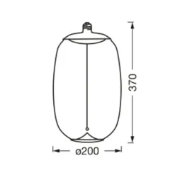 OSRAM Vintage 1906 Big Elipse Oval, ravgul E27 827 glødetråd