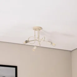 Oxford loftlampe, sand, Ø 44 cm, metal, 3 lyskilder, E27