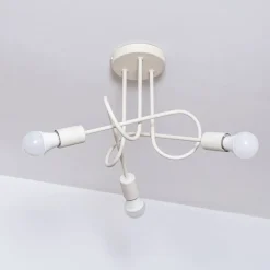 Oxford loftlampe, sand, Ø 44 cm, metal, 3 lyskilder, E27