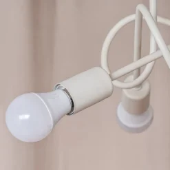 Oxford loftlampe, sand, Ø 44 cm, metal, 3 lyskilder, E27