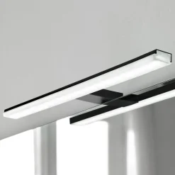 Pandora LED-spejlbelysning, mat sort, 30,8 cm
