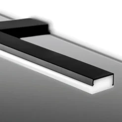 Pandora LED-spejlbelysning, mat sort, 30,8 cm