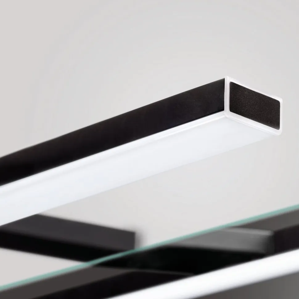 Pandora LED-spejlbelysning, mat sort, 30,8 cm
