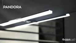 Pandora LED-spejlbelysning, mat sort, 45,8 cm