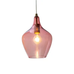Paso pendellampe af glas, 1 lyskilde, rosé
