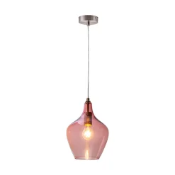 Paso pendellampe af glas, 1 lyskilde, rosé