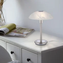 Paul Neuhaus Enova bordlampe, stålfarvet
