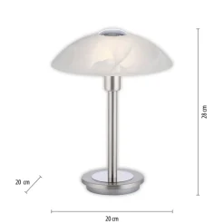 Paul Neuhaus Enova bordlampe, stålfarvet
