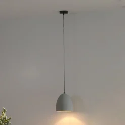 Paul Neuhaus Eton hængelampe, grå, beton, Ø 21 cm, G9