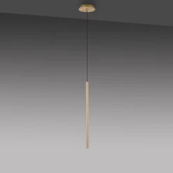 Paul Neuhaus Flute LED-hængelampe 1 lyskilde messing