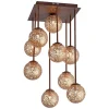 Paul Neuhaus Greta loftlampe, 55 cm, 9 lyskilder, metal, G9