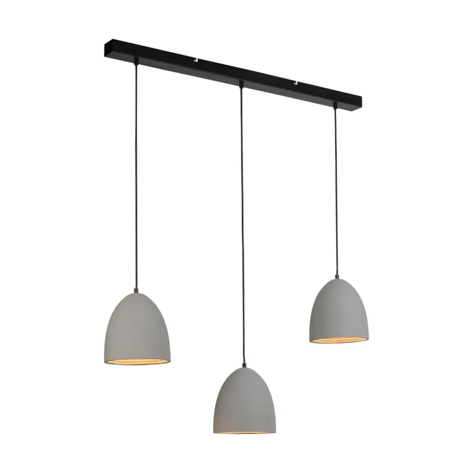 Paul Neuhaus hængelampe Eton, 3.lyskilder, 100 cm, beton, G9
