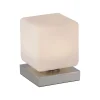 Paul Neuhaus LED-bordlampe Dadoa, stål, glas, dæmpbar
