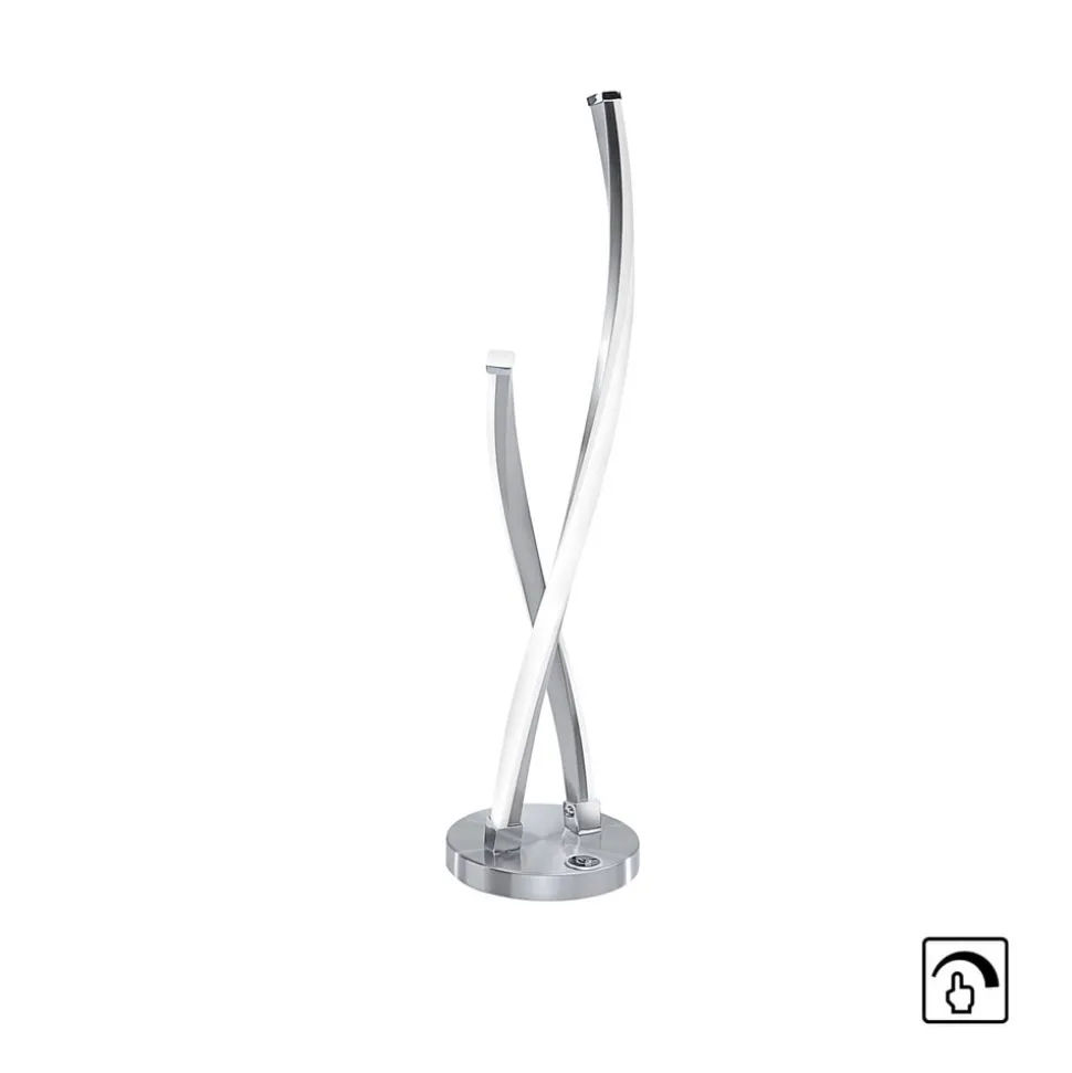 Paul Neuhaus LED-bordlampe Polina, sølv, metal, dæmpbar